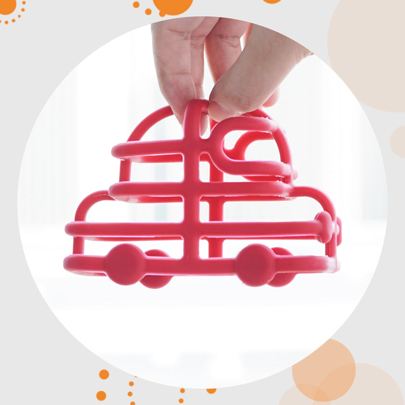 car and train shaped non-toxic silicon teether