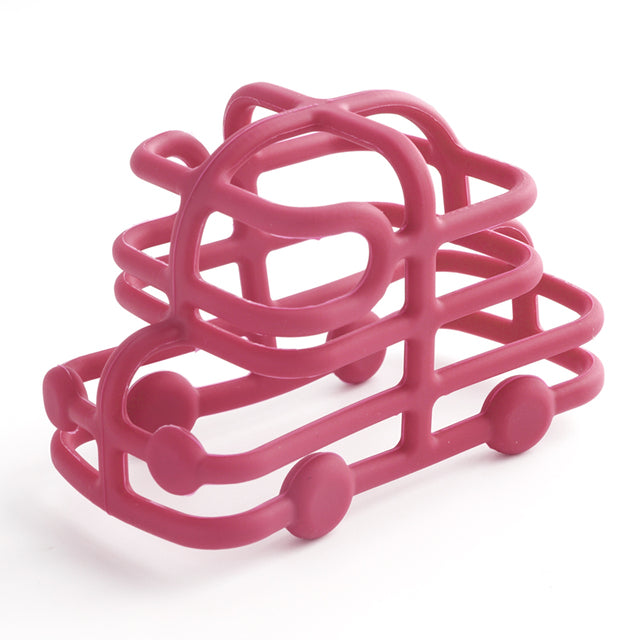 car and train shaped non-toxic silicon teether